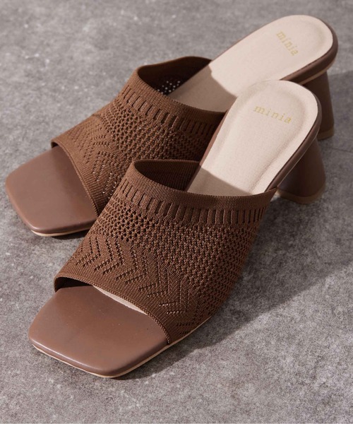 Chez toi（シェトワ）の「柄編みニットミュール（サンダル・レディース・ブラック/ブラウン/アイボリー・S/M/L）」の20枚目の写真