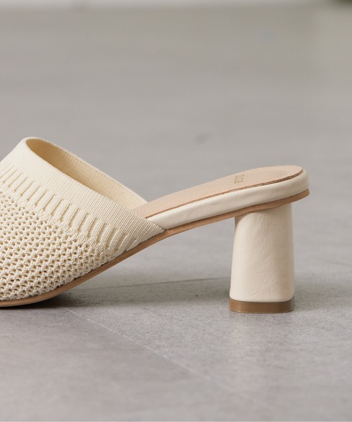 Chez toi（シェトワ）の「柄編みニットミュール（サンダル・レディース・ブラック/ブラウン/アイボリー・S/M/L）」の5枚目の写真