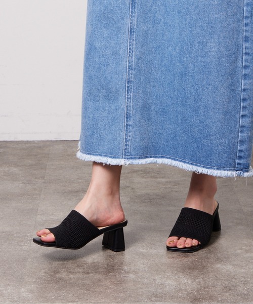 Chez toi（シェトワ）の「柄編みニットミュール（サンダル・レディース・ブラック/ブラウン/アイボリー・S/M/L）」の17枚目の写真