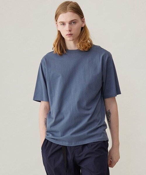 UNFILO(アンフィーロ)の「ベーシックTEE(Tシャツ/カットソー・メンズ・ブルー系/ブラック系/ネイビー系1/ダルブルー系1/パープル系/ホワイト系・SMALL/MEDIUM/LARGE/X-LARGE)」の5枚目の写真