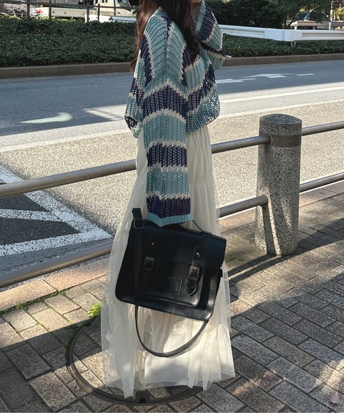 kutir（クティール）の「透かし編みマルチボーダーメッシュニット（ニット/セーター・レディース・ブルー/グリーン/ピンク・FREE）」の8枚目の写真