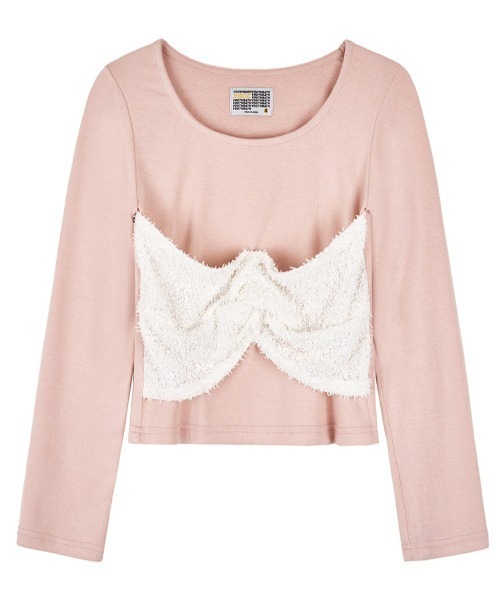 youthbath(ユースバース)の「A'GEM/9 × .kom 『youthbath/ユースバス』 RIBBON LONG SLEEVE/リボン長袖カットソー(Tシャツ/カットソー・レディース・ブラック/ピンク・M)」の18枚目の写真