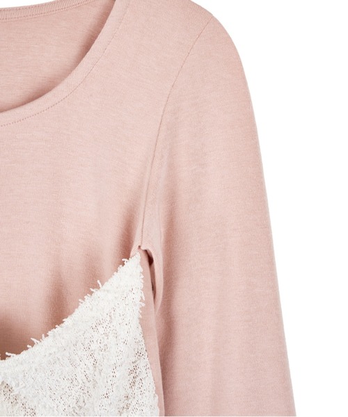 youthbath(ユースバース)の「A'GEM/9 × .kom 『youthbath/ユースバス』 RIBBON LONG SLEEVE/リボン長袖カットソー(Tシャツ/カットソー・レディース・ブラック/ピンク・M)」の22枚目の写真