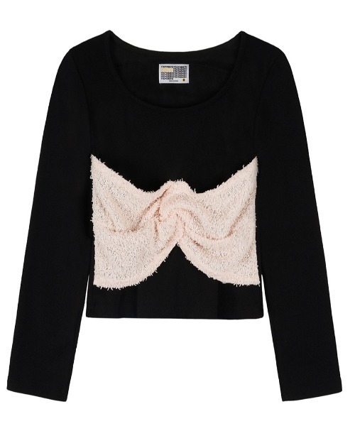 youthbath(ユースバース)の「A'GEM/9 × .kom 『youthbath/ユースバス』 RIBBON LONG SLEEVE/リボン長袖カットソー(Tシャツ/カットソー・レディース・ブラック/ピンク・M)」の13枚目の写真