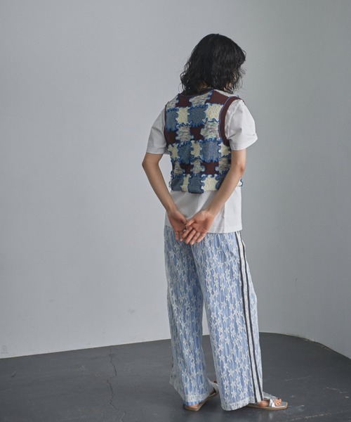 mag.by c（マグバイシー）の「(mag.by c)ブロッキングニットベスト（ベスト・レディース・オレンジ/ブルー・FREE）」の5枚目の写真