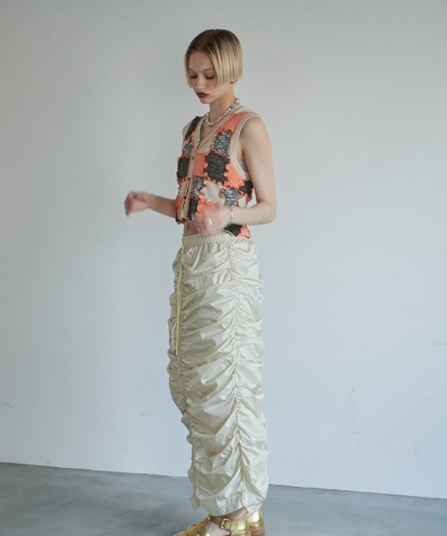 mag.by c（マグバイシー）の「(mag.by c)ブロッキングニットベスト（ベスト・レディース・オレンジ/ブルー・FREE）」の9枚目の写真