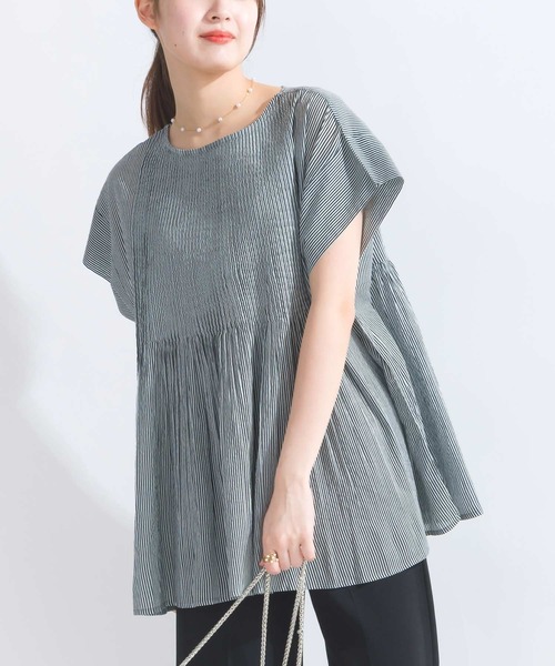 PICCIN(ピッチン)の「【WEB限定】ピンタックコットンボイルチュニック(シャツ/ブラウス・レディース・オレンジ/ブラック/オフホワイト/ブルー系その他/ブラック系その他・M)」の21枚目の写真