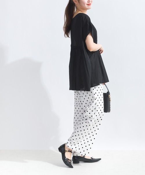 PICCIN(ピッチン)の「【WEB限定】ピンタックコットンボイルチュニック(シャツ/ブラウス・レディース・オレンジ/ブラック/オフホワイト/ブルー系その他/ブラック系その他・M)」の19枚目の写真