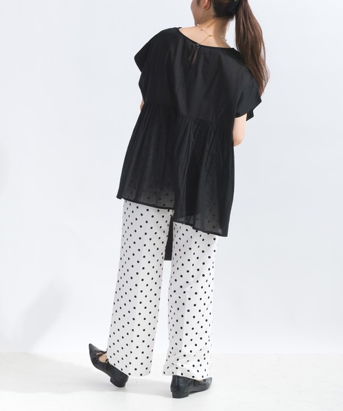 PICCIN(ピッチン)の「【WEB限定】ピンタックコットンボイルチュニック(シャツ/ブラウス・レディース・オレンジ/ブラック/オフホワイト/ブルー系その他/ブラック系その他・M)」の20枚目の写真