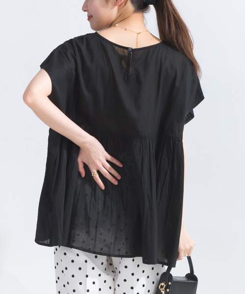 PICCIN(ピッチン)の「【WEB限定】ピンタックコットンボイルチュニック(シャツ/ブラウス・レディース・オレンジ/ブラック/オフホワイト/ブルー系その他/ブラック系その他・M)」の16枚目の写真