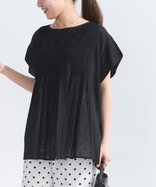 PICCIN(ピッチン)の「【WEB限定】ピンタックコットンボイルチュニック(シャツ/ブラウス・レディース・オレンジ/ブラック/オフホワイト/ブルー系その他/ブラック系その他・M)」の17枚目の写真