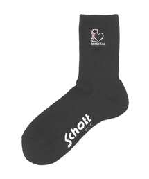 schott（ショット）の「【直営限定】HIGH-SOCKS ONE HEART/ハイソックス ワンハート（ソックス/靴下）」
