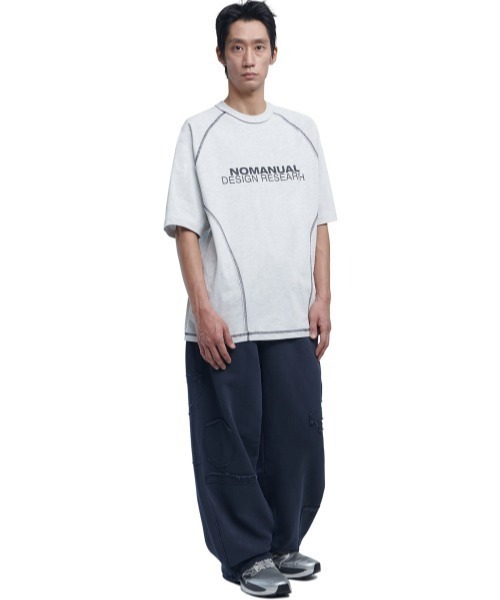 Tシャツ・カットソー NOMANUAL S.C.L T-SHIRT 4HA003 A'GEM/9 × .kom 『NOMANUAL/ノーマニュアル』 S.C.L T-SHIRT