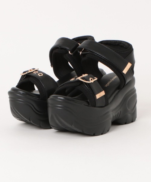 apres jour（アプレジュール）の「バックルスポサン【ZOZOTOWN限定アイテム】（サンダル・レディース・ブラック/オフホワイト・SMALL/MEDIUM/LARGE）」の5枚目の写真