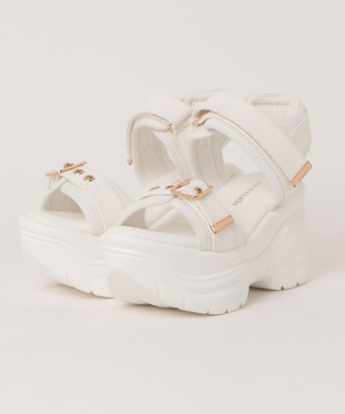 apres jour（アプレジュール）の「バックルスポサン【ZOZOTOWN限定アイテム】（サンダル・レディース・ブラック/オフホワイト・SMALL/MEDIUM/LARGE）」の6枚目の写真