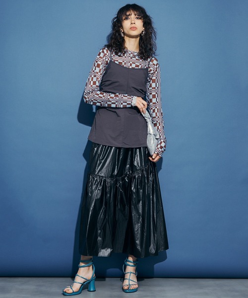 uyu.(ウユ)の「Nuance Design Sheer Tops / ニュアンスデザインシアートップス 【uyu./ウユ】(Tシャツ/カットソー・レディース・ベージュ系その他2/ブルー系/ベージュ/ブラック/グレー・FREE)」の14枚目の写真