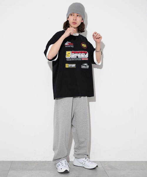 WEGO(ウィゴー)の「WEGO/レーシングロゴTシャツ(Tシャツ/カットソー・メンズ・ホワイト/ブラック・MEDIUM/LARGE)」の15枚目の写真