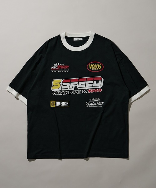 WEGO(ウィゴー)の「WEGO/レーシングロゴTシャツ(Tシャツ/カットソー・メンズ・ホワイト/ブラック・MEDIUM/LARGE)」の17枚目の写真