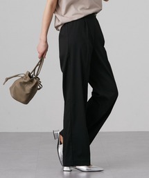 高身長　ひんやりストレッチきれいめワイドパンツ(接触冷感)　丈長め・トールサイズ