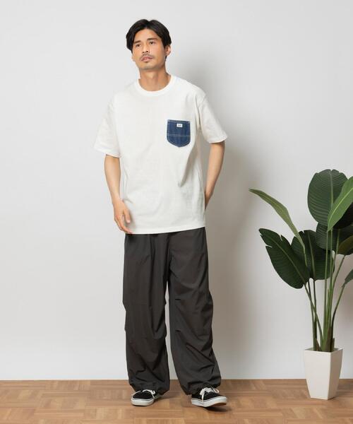 Lee(リー)の「Lee(リー)デニムポケットTシャツ(Tシャツ/カットソー・メンズ・ブラック/ホワイト・XL/M/L)」の9枚目の写真