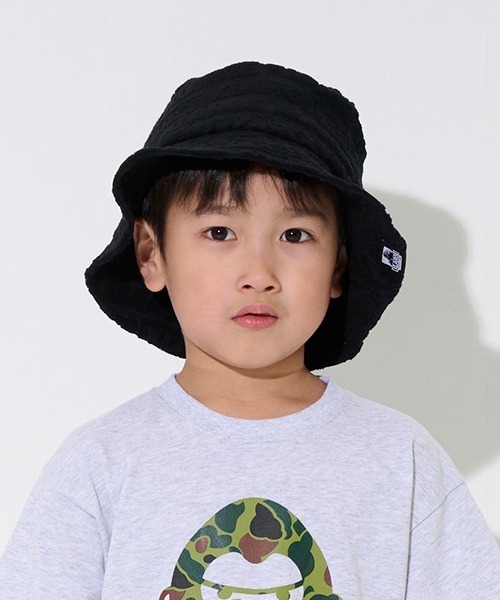XLARGE KIDS(エクストララージキッズ)の「パイルジャガードハット(ハット・キッズ・ブラウン/ブルー/ブラック・M(48-52cm)/L(52-56cm))」の4枚目の写真