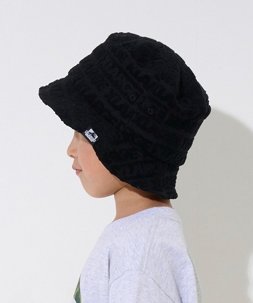 XLARGE KIDS(エクストララージキッズ)の「パイルジャガードハット(ハット・キッズ・ブラウン/ブルー/ブラック・M(48-52cm)/L(52-56cm))」の6枚目の写真