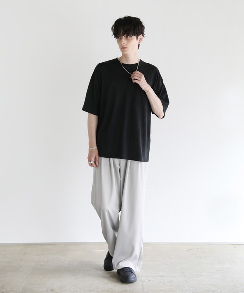 ASTRONOMY(アストロノミー)の「Buyer's Select/TC天竺半袖ワイド胸ポケットスノーウォッシュ加工Tシャツ(Tシャツ/カットソー・メンズ・ベージュ/ブラック/カーキ・M/L/LL)」の6枚目の写真