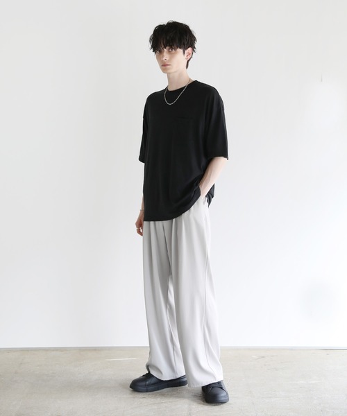 ASTRONOMY(アストロノミー)の「Buyer's Select/TC天竺半袖ワイド胸ポケットスノーウォッシュ加工Tシャツ(Tシャツ/カットソー・メンズ・ベージュ/ブラック/カーキ・M/L/LL)」の8枚目の写真