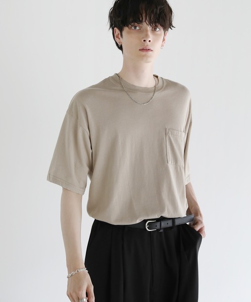 ASTRONOMY(アストロノミー)の「Buyer's Select/TC天竺半袖ワイド胸ポケットスノーウォッシュ加工Tシャツ(Tシャツ/カットソー・メンズ・ベージュ/ブラック/カーキ・M/L/LL)」の9枚目の写真