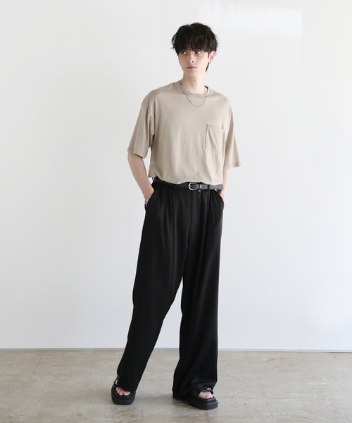 ASTRONOMY(アストロノミー)の「Buyer's Select/TC天竺半袖ワイド胸ポケットスノーウォッシュ加工Tシャツ(Tシャツ/カットソー・メンズ・ベージュ/ブラック/カーキ・M/L/LL)」の11枚目の写真