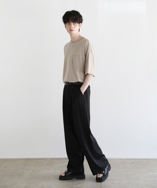 ASTRONOMY(アストロノミー)の「Buyer's Select/TC天竺半袖ワイド胸ポケットスノーウォッシュ加工Tシャツ(Tシャツ/カットソー・メンズ・ベージュ/ブラック/カーキ・M/L/LL)」の13枚目の写真