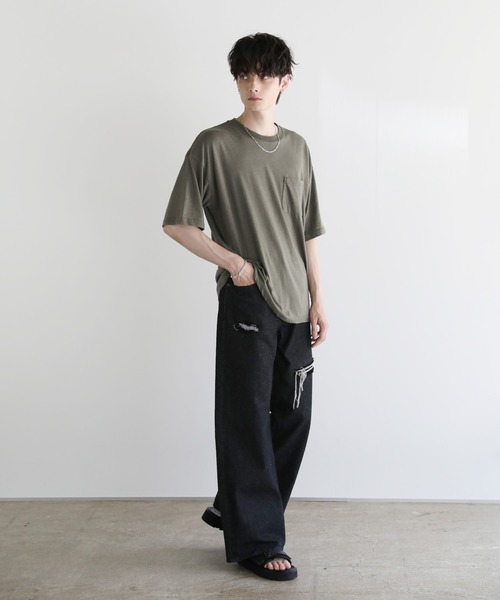 ASTRONOMY(アストロノミー)の「Buyer's Select/TC天竺半袖ワイド胸ポケットスノーウォッシュ加工Tシャツ(Tシャツ/カットソー・メンズ・ベージュ/ブラック/カーキ・M/L/LL)」の16枚目の写真