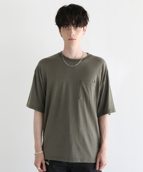 ASTRONOMY(アストロノミー)の「Buyer's Select/TC天竺半袖ワイド胸ポケットスノーウォッシュ加工Tシャツ(Tシャツ/カットソー・メンズ・ベージュ/ブラック/カーキ・M/L/LL)」の18枚目の写真