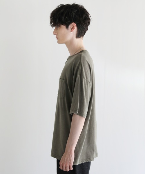 ASTRONOMY(アストロノミー)の「Buyer's Select/TC天竺半袖ワイド胸ポケットスノーウォッシュ加工Tシャツ(Tシャツ/カットソー・メンズ・ベージュ/ブラック/カーキ・M/L/LL)」の19枚目の写真