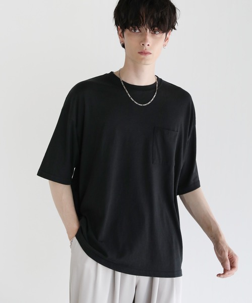 ASTRONOMY(アストロノミー)の「Buyer's Select/TC天竺半袖ワイド胸ポケットスノーウォッシュ加工Tシャツ(Tシャツ/カットソー・メンズ・ベージュ/ブラック/カーキ・M/L/LL)」の4枚目の写真