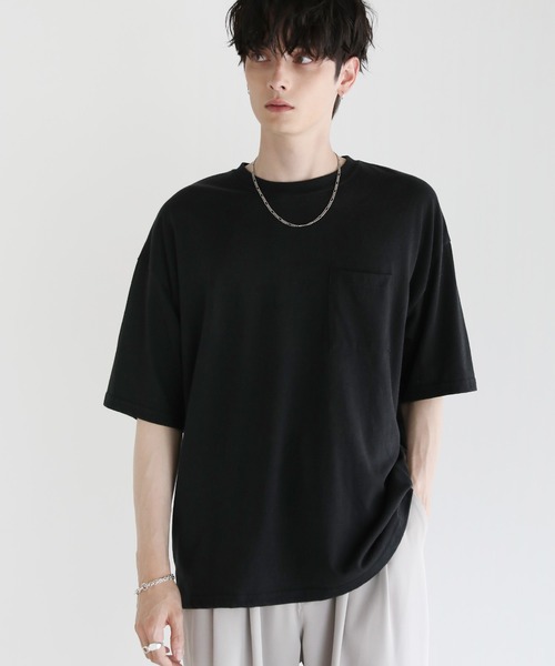 ASTRONOMY(アストロノミー)の「Buyer's Select/TC天竺半袖ワイド胸ポケットスノーウォッシュ加工Tシャツ(Tシャツ/カットソー・メンズ・ベージュ/ブラック/カーキ・M/L/LL)」の5枚目の写真