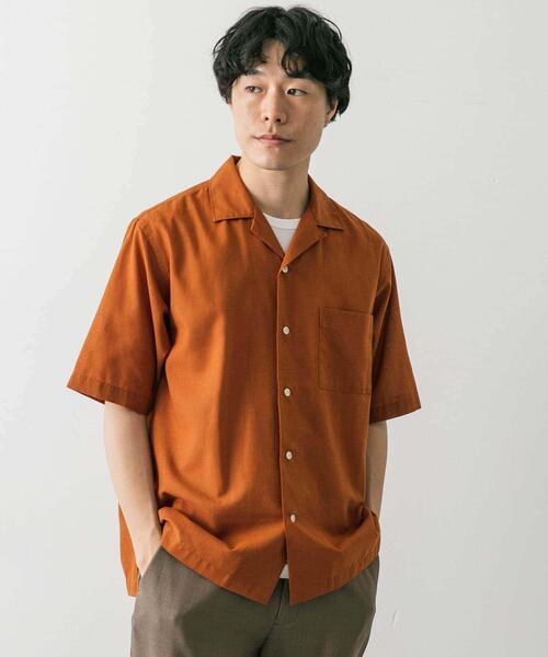 URBAN RESEARCH DOORS(アーバンリサーチドアーズ)の「『UR TECH 高機能リネン』オープンカラーシャツ(シャツ/ブラウス・メンズ・グレー系その他/ブルー/ホワイト系その他/オレンジ/ブルー系その他・X-LARGE/MEDIUM/LARGE)」の5枚目の写真
