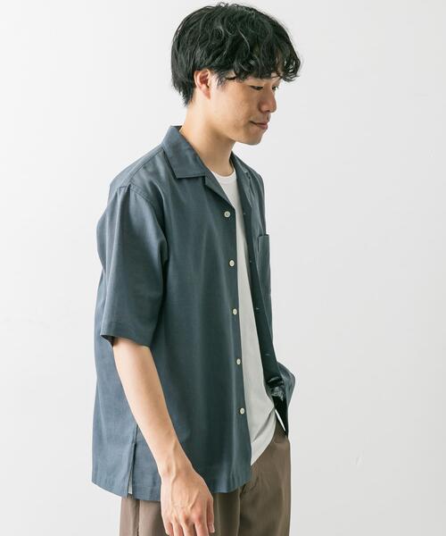 URBAN RESEARCH DOORS(アーバンリサーチドアーズ)の「『UR TECH 高機能リネン』オープンカラーシャツ(シャツ/ブラウス・メンズ・グレー系その他/ブルー/ホワイト系その他/オレンジ/ブルー系その他・X-LARGE/MEDIUM/LARGE)」の13枚目の写真