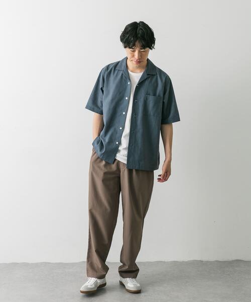 URBAN RESEARCH DOORS(アーバンリサーチドアーズ)の「『UR TECH 高機能リネン』オープンカラーシャツ(シャツ/ブラウス・メンズ・グレー系その他/ブルー/ホワイト系その他/オレンジ/ブルー系その他・X-LARGE/MEDIUM/LARGE)」の10枚目の写真