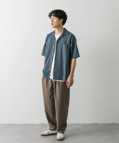 URBAN RESEARCH DOORS(アーバンリサーチドアーズ)の「『UR TECH 高機能リネン』オープンカラーシャツ(シャツ/ブラウス・メンズ・グレー系その他/ブルー/ホワイト系その他/オレンジ/ブルー系その他・X-LARGE/MEDIUM/LARGE)」の9枚目の写真