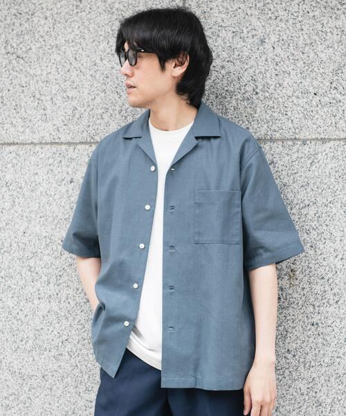 URBAN RESEARCH DOORS(アーバンリサーチドアーズ)の「『UR TECH 高機能リネン』オープンカラーシャツ(シャツ/ブラウス・メンズ・グレー系その他/ブルー/ホワイト系その他/オレンジ/ブルー系その他・X-LARGE/MEDIUM/LARGE)」の8枚目の写真
