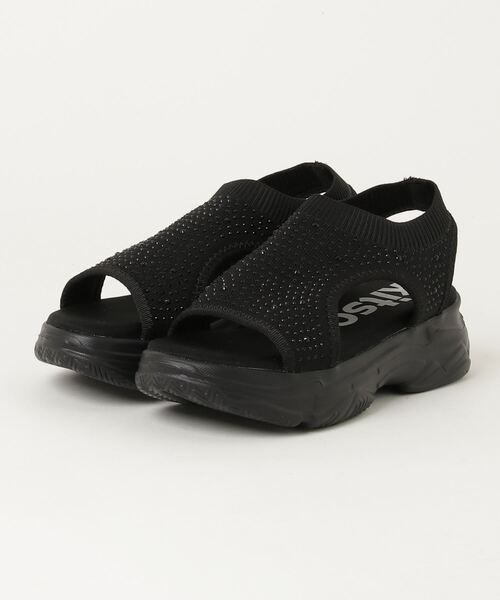 kitson（キットソン）の「kitson ニット 厚底 キラキラ サンダル（サンダル・レディース・ベージュ/ブラック系その他/グレー/ホワイト・S/M/L/LL）」の6枚目の写真