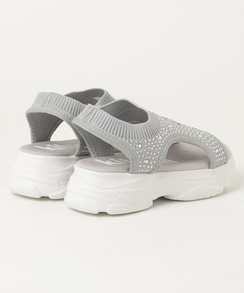 kitson（キットソン）の「kitson ニット 厚底 キラキラ サンダル（サンダル・レディース・ベージュ/ブラック系その他/グレー/ホワイト・S/M/L/LL）」の9枚目の写真