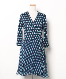 Diane von Furstenberg 花柄七分袖 ワンピース セール/ブランド古着】花柄7分袖ワンピース（ワンピース）｜DIANE von
