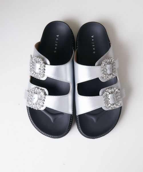 RETRO GIRL(レトロガール)の「ビジューベルトサンダル(サンダル・レディース・ブラック/シルバー/オフホワイト・LARGE/MEDIUM)」の14枚目の写真