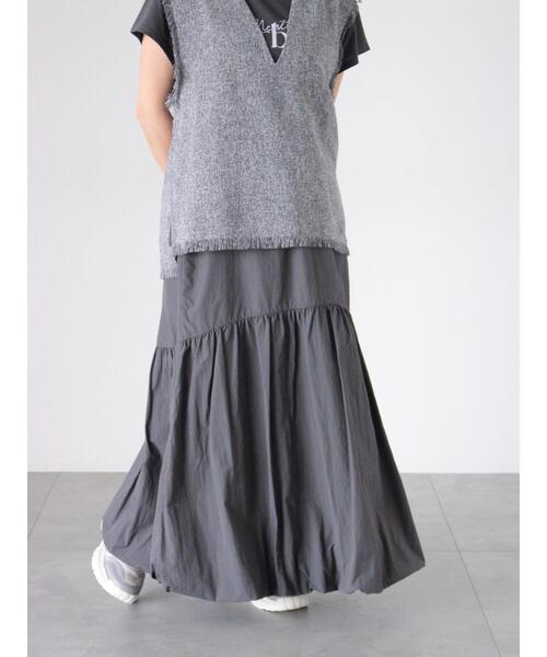 Lugnoncure(ルノンキュール)の「バルーンスカート(スカート・レディース・ピンク/カーキ/チャコールグレー・F)」の2枚目の写真