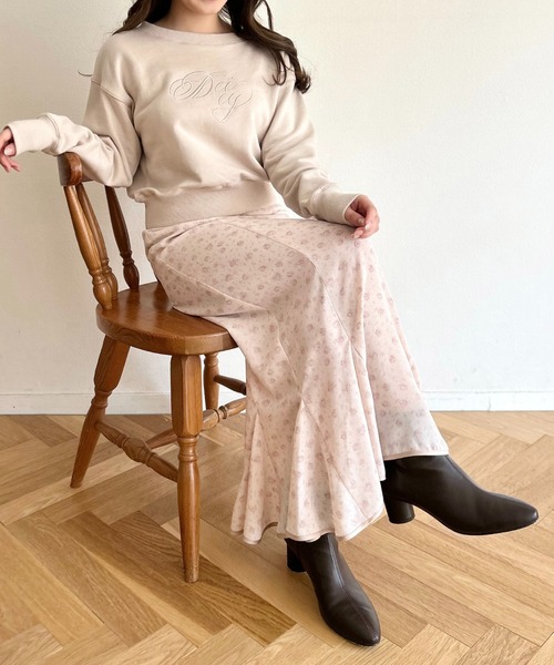 DEICY(デイシー)の「フラワードットマーメイドスカート(スカート・レディース・ベビーピンク/ブラック・1/0)」の4枚目の写真