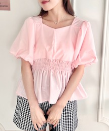 ペプラム」に該当するシャツ/ブラウス（ピンク/桃色系）ファッション