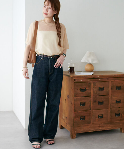 DISCOAT（ディスコート）の「【WEB限定】シアーキラキラT（Tシャツ/カットソー・レディース・ライトベージュ/ピンク/ブラック・MEDIUM）」の21枚目の写真