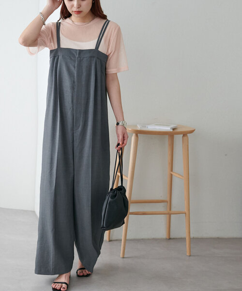 DISCOAT（ディスコート）の「【WEB限定】シアーキラキラT（Tシャツ/カットソー・レディース・ライトベージュ/ピンク/ブラック・MEDIUM）」の5枚目の写真